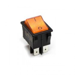 КНОПКА ДВУХПОЛЮСНАЯ ЖЕЛТАЯ 20А (9033)